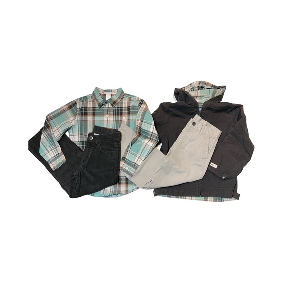 Janie and Jack Vintage Airplane Button-Down Shirt 6 - Picture 3 of 3